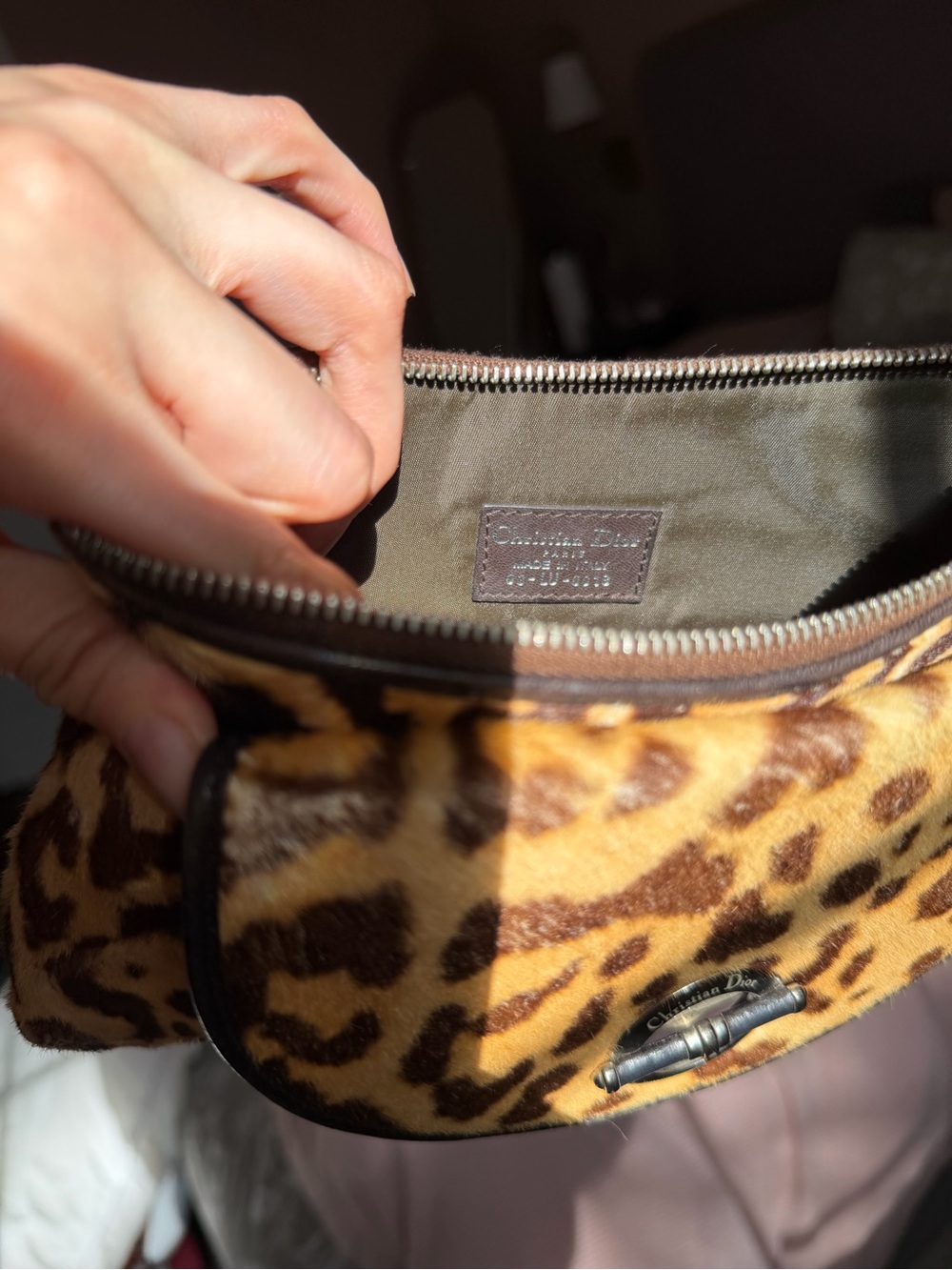 Christian Dior Leopard Print Ponyhair (Calfhair) Clutch - Picture 7 of 11